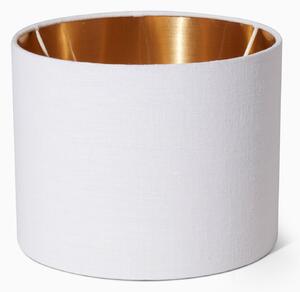 Lampskärm cylinder 25 cm vit linne