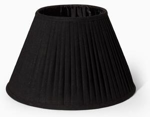 Lampskärm plisserad 40 cm svart linne