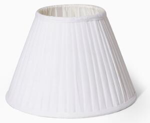 Lampskärm plisserad 30,5 cm vit linne
