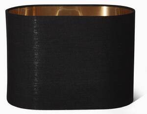 Lampskärm Tsar 38,5cm svart linne med guld insida
