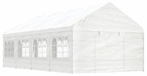 Paviljong med tak vit 8,92x4,08x3,22 m polyeten