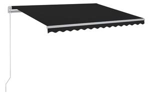 Markis manuellt infällbar med LED 300x250 cm antracit - Grå