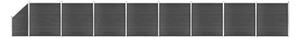 Staketpaneler WPC 1484x(105-186) cm svart - Svart