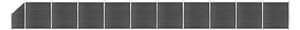 Staketpaneler WPC 1830x(105-186) cm svart - Svart