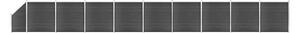 Staketpaneler WPC 1657x(105-186) cm svart - Svart