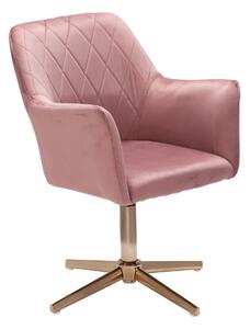 SENECA Kontorsstol med Armstöd Rosa/Guld -