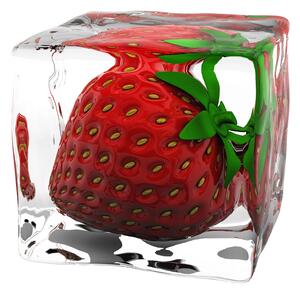 Tavla Strawberry 30X30 Vit\|Red\|Grön - 30x30 cm