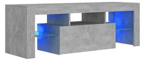 TV-bänk med LED-belysning betonggrå 120x35x40 cm - Grå