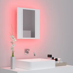 Spegelskåp med LED vit 40x12x45 cm - Vit