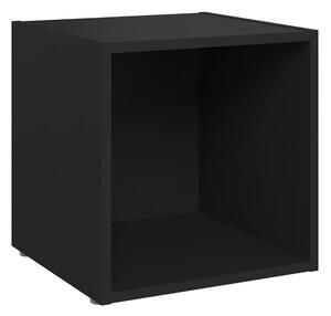 TV-bänk 4 st svart 37x35x37 cm spånskiva - Svart