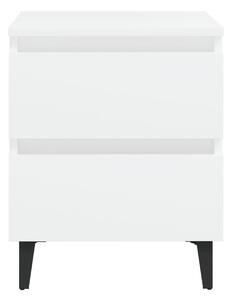 Sängbord vit 40x35x50 cm spånskiva - Vit