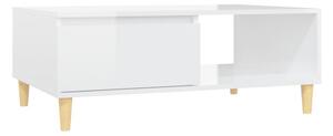 Soffbord vit högglans 90x60x35 cm spånskiva - Vit