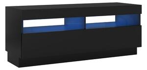 TV-bänk med LED-belysning svart 100x35x40 cm - Svart