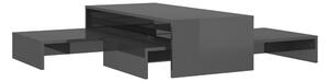 Satsbord grå högglans 100x100x26,5 cm - Grå