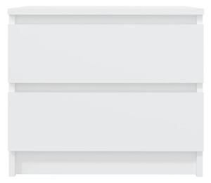Sängbord vit 50x39x43,5 cm spånskiva - Vit