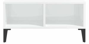 Soffbord vit högglans 60x60x30 cm spånskiva - Vit