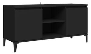 TV-bänk med metallben svart 103,5x35x50 cm - Svart