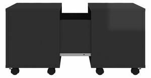 Soffbord svart högglans 60x60x38 cm spånskiva - Svart