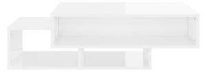 Soffbord vit högglans 105x55x32 cm spånskiva - Vit