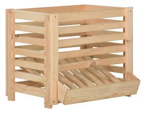 Potatislåda 60x40x50 cm massiv furu - Brun