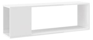 TV-bänk vit högglans 100x24x32 cm spånskiva - Vit
