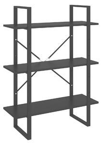 Bokhylla svart 80x30x105 cm spånskiva - Svart