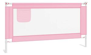 Sängskena för barn rosa 160x25 cm tyg - Rosa