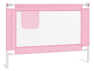 Sängskena för barn rosa 90x25 cm tyg - Rosa