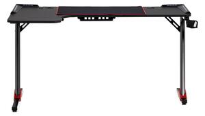 SIRAB Gamingbord LED 140 cm + Mugghållare & Hörlurshållare S -