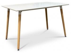 Plaza matbord 120 cm - Vit/Trä