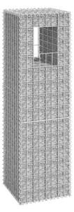 Gabionkorg stolpform 40x40x140 cm järn - Silver