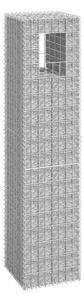 Gabionkorg stolpform 40x40x180 cm järn - Silver