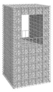 Gabionkorg stolpform 50x50x100 cm järn - Silver