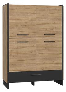 STUPINA Highboard 35x103 cm Brun/Svart -