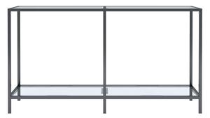 Konsolbord transparent 140x35x75,5 cm härdat glas - Transparent
