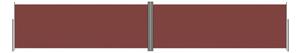 Infällbar sidomarkis brun 180x1000 cm - Brun