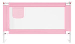 Sängskena för barn rosa 140x25 cm tyg - Rosa