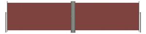 Infällbar sidomarkis brun 140x600 cm - Brun