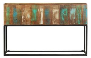 Avlastningsbord 120x30x75 cm massivt återvunnet trä - Brun