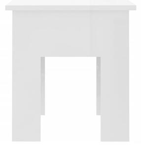 Soffbord vit högglans 40x40x42 cm spånskiva - Vit