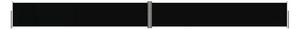 Infällbar sidomarkis svart 117x1200 cm - Svart