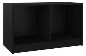 TV-bänk svart 70x33x42 cm massiv furu - Svart
