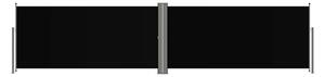 Infällbar sidomarkis svart 140x600 cm - Svart