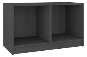 TV-bänk grå 70x33x42 cm massiv furu - Grå
