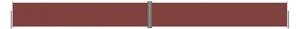 Infällbar sidomarkis brun 117x1200 cm - Brun