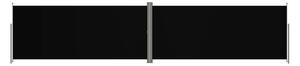 Infällbar sidomarkis svart 220x1000 cm - Svart