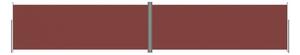 Infällbar sidomarkis brun 220x1200 cm - Brun
