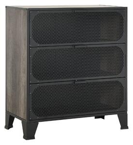 Förvaringsskåp grå 72x36x82 cm metall och MDF - Grå