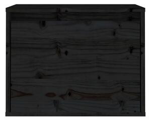 Väggskåp 45x30x35 cm massiv furu svart - Svart
