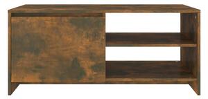 Soffbord rökfärgad ek 102x50x45 cm konstruerat trä - Brun